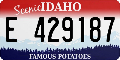 ID license plate E429187