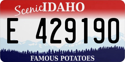ID license plate E429190