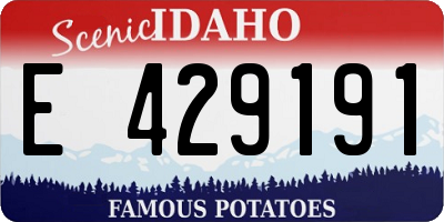 ID license plate E429191