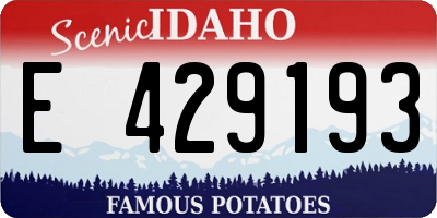 ID license plate E429193