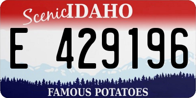 ID license plate E429196
