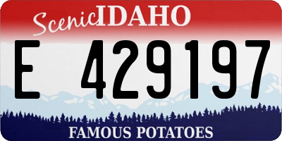 ID license plate E429197