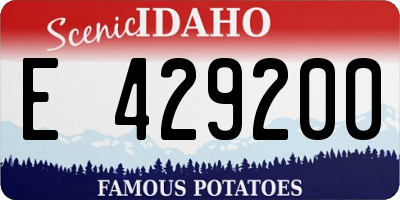 ID license plate E429200