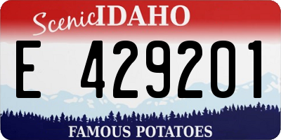 ID license plate E429201