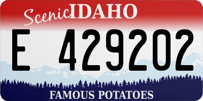 ID license plate E429202