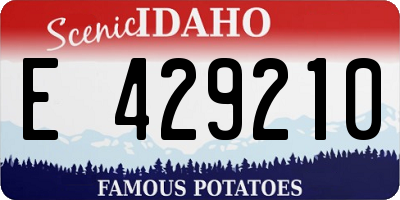 ID license plate E429210