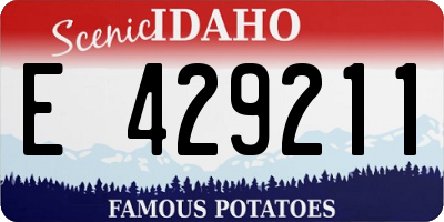 ID license plate E429211
