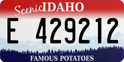 ID license plate E429212