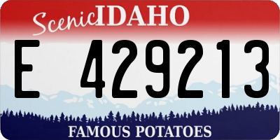 ID license plate E429213