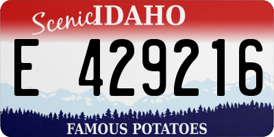 ID license plate E429216