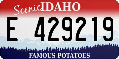 ID license plate E429219
