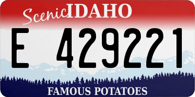 ID license plate E429221