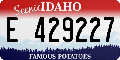ID license plate E429227