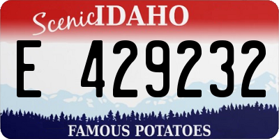 ID license plate E429232