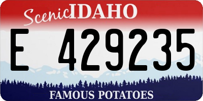 ID license plate E429235