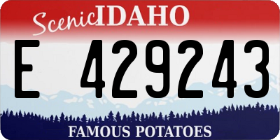 ID license plate E429243