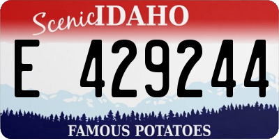 ID license plate E429244