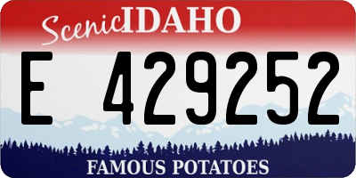 ID license plate E429252