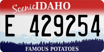 ID license plate E429254