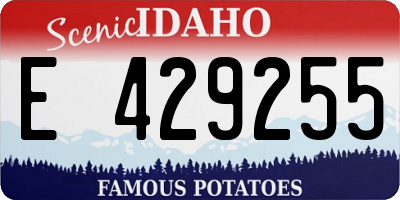 ID license plate E429255