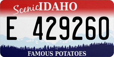 ID license plate E429260