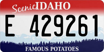 ID license plate E429261
