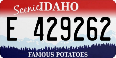 ID license plate E429262