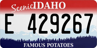 ID license plate E429267