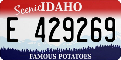ID license plate E429269