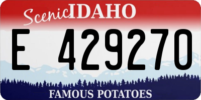 ID license plate E429270