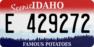 ID license plate E429272