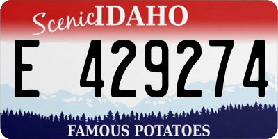 ID license plate E429274