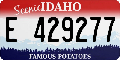 ID license plate E429277