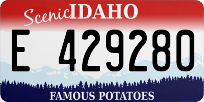 ID license plate E429280
