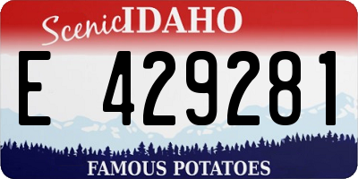 ID license plate E429281