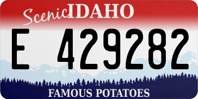 ID license plate E429282