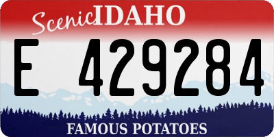 ID license plate E429284