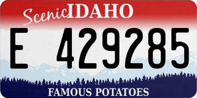 ID license plate E429285
