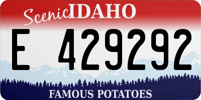 ID license plate E429292