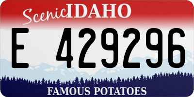 ID license plate E429296