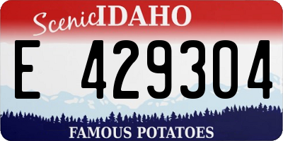 ID license plate E429304