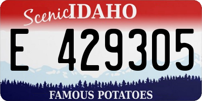 ID license plate E429305