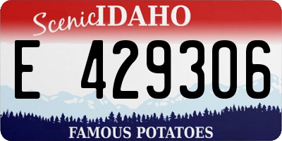 ID license plate E429306