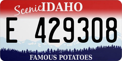 ID license plate E429308