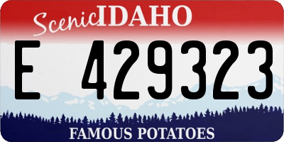 ID license plate E429323