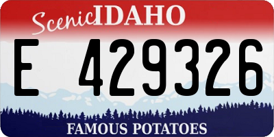 ID license plate E429326