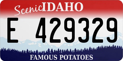 ID license plate E429329