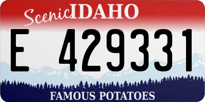 ID license plate E429331