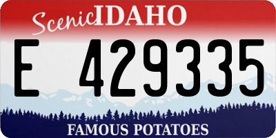 ID license plate E429335