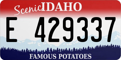 ID license plate E429337